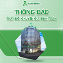 THÔNG BÁO THAY ĐỔI NHÂN SỰ - CHUYÊN GIA TÍNH TOÁN TỔNG CÔNG TY CỔ PHẦN BẢO HIỂM AAA